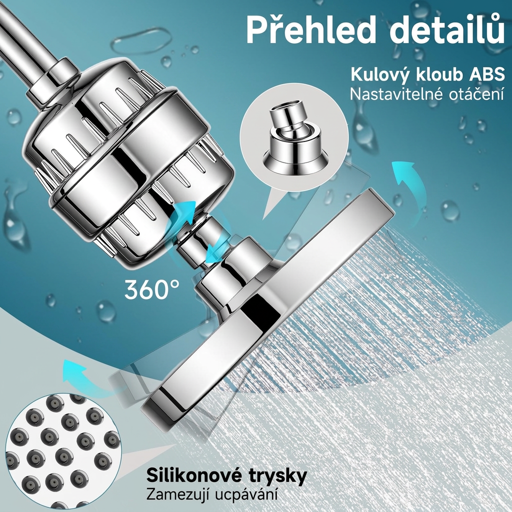 Sylena – Filtrační sprchová hlavice 20stupňová